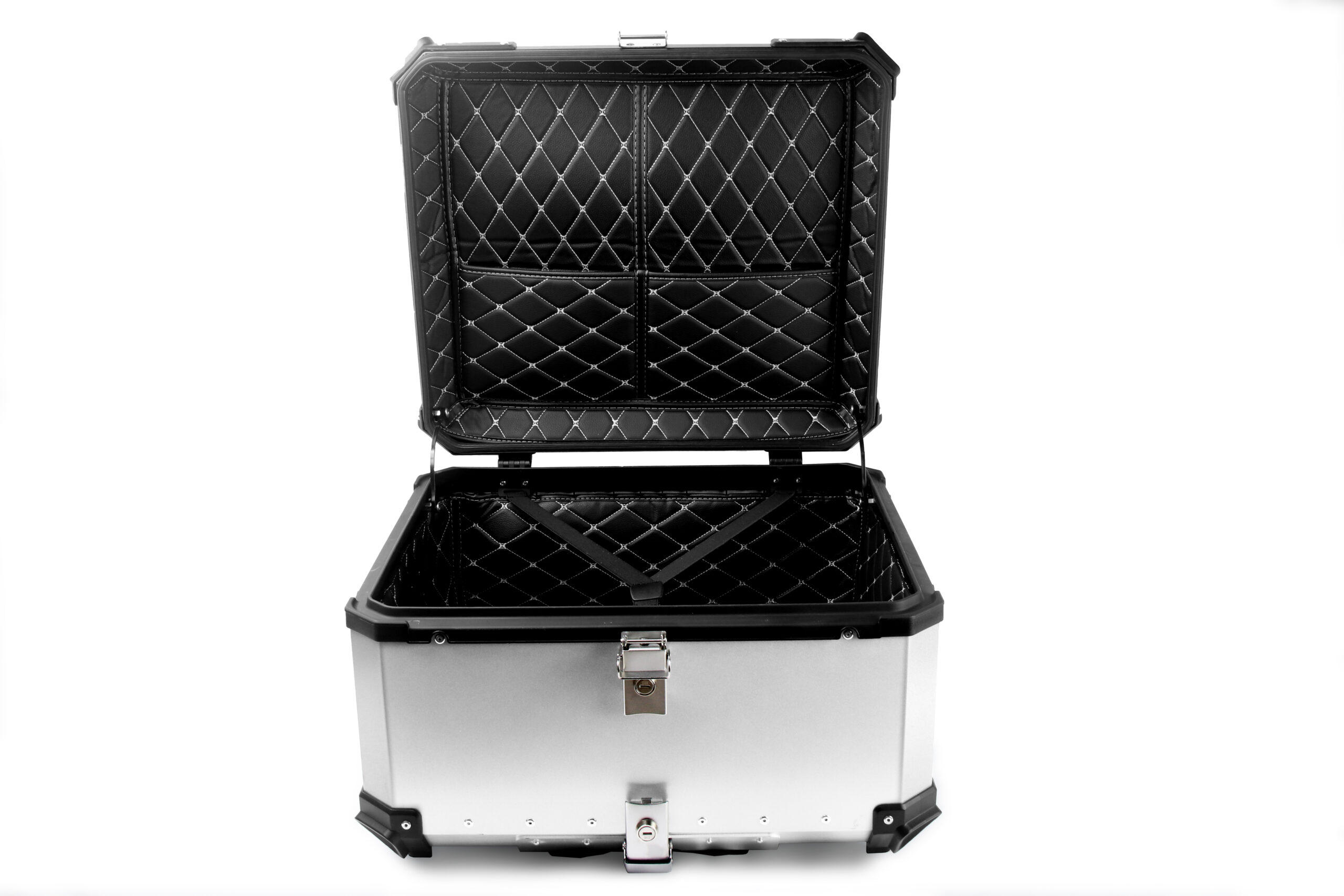 ארגז לאופנוע 100L - כסוף – תמונה 6